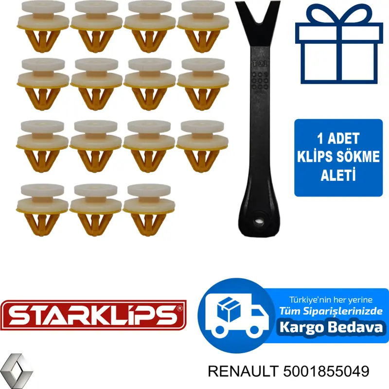 Пистон (клип) крепления обшивки двери Renault (RVI) 5001855049 цена, от 0.56 USD