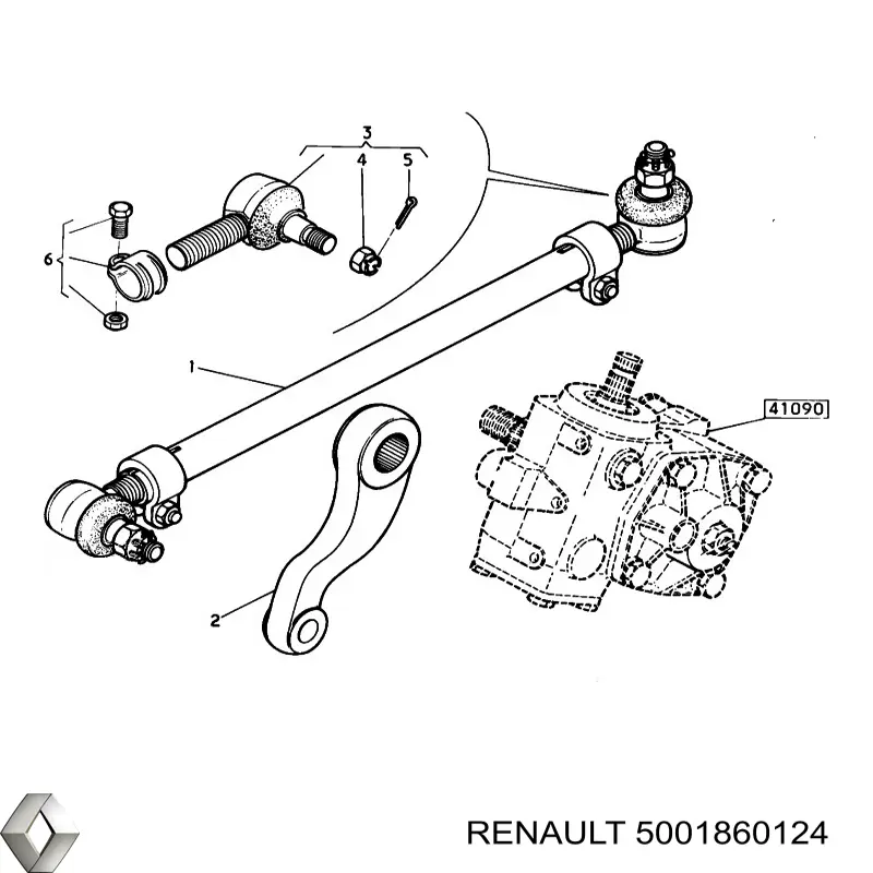 Наконечник поперечной рулевой тяги Renault (RVI) 5001860124