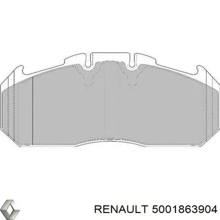 Передние тормозные колодки 5001863904 Renault (RVI)