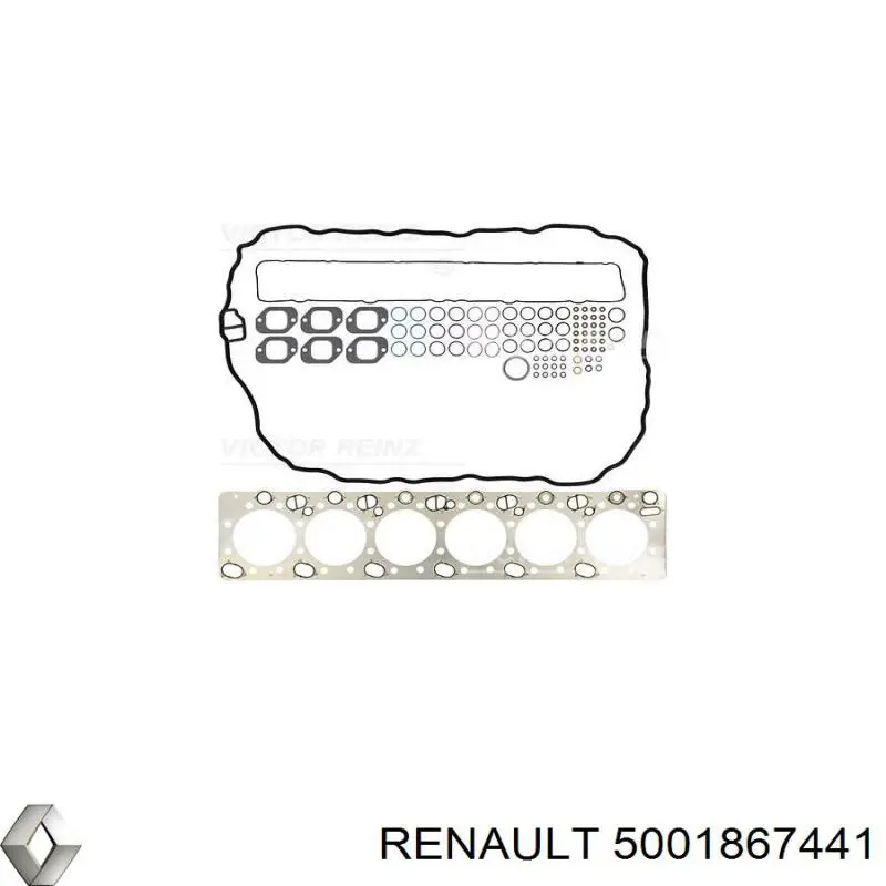 Комплект прокладок двигателя верхний на Renault Trucks MAGNUM 