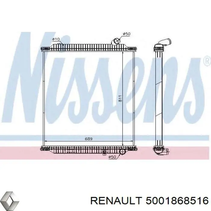 Радиатор 5001868516 Renault (RVI)