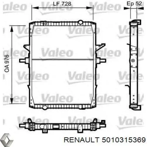 5010315369 Renault (RVI) Радиатор основной