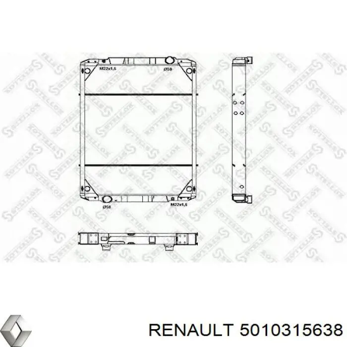 5010315638 Renault (RVI) Радиатор основной