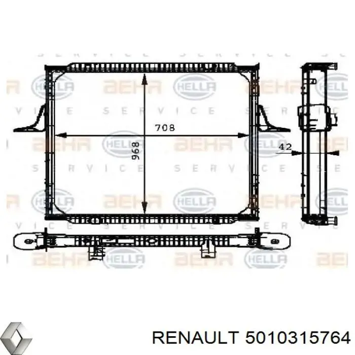 Радиатор 5010315764 Renault (RVI)