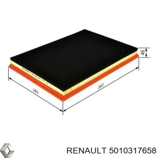 Воздушный фильтр 5010317658 Renault (RVI)