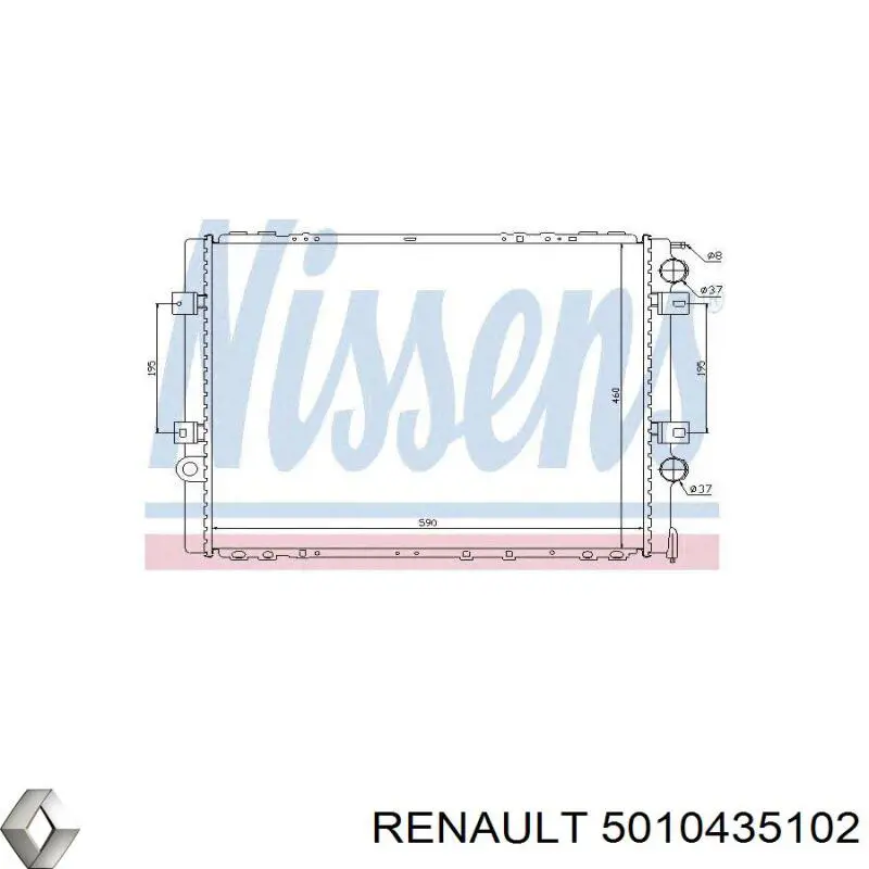 Радиатор охлаждения двигателя Renault (RVI) 5010435102 цена, от 110.47 USD