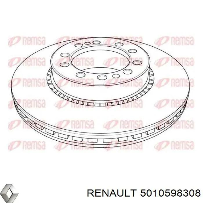5010598308 Renault (RVI) Диск тормозной передний