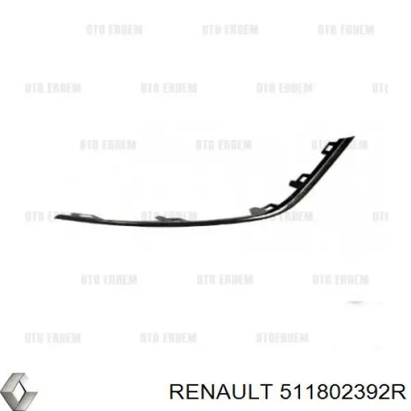 Заглушка бампера буксировочного крюка передняя левая Renault (RVI) 511802392R цена, от 19.00 USD