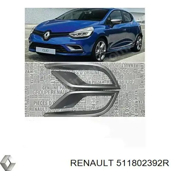 511802392R Renault (RVI) Заглушка бампера буксировочного крюка передняя левая