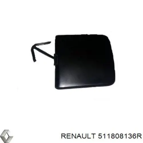 511808136R Renault (RVI) tampão dianteira do pára-choque do gancho de reboque