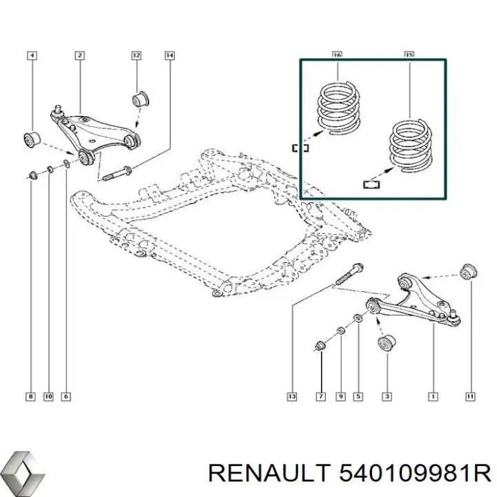 Пружина амортизатора передняя Renault (RVI) 540109981R цена, от 85.80 USD