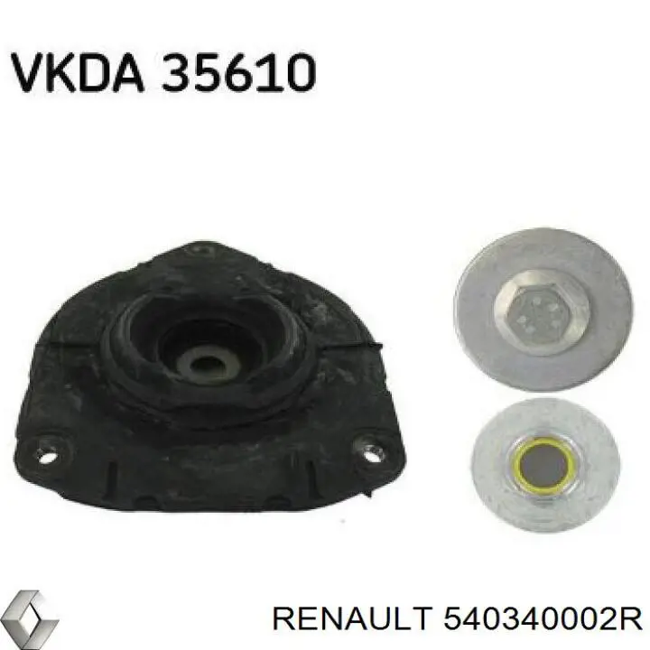 Опора стойки амортизатора переднего Renault (RVI) 540340002R цена, от 39.00 USD