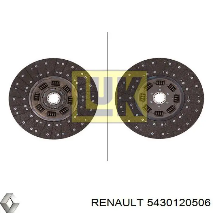 Диск сцепления 5430120506 Renault (RVI)