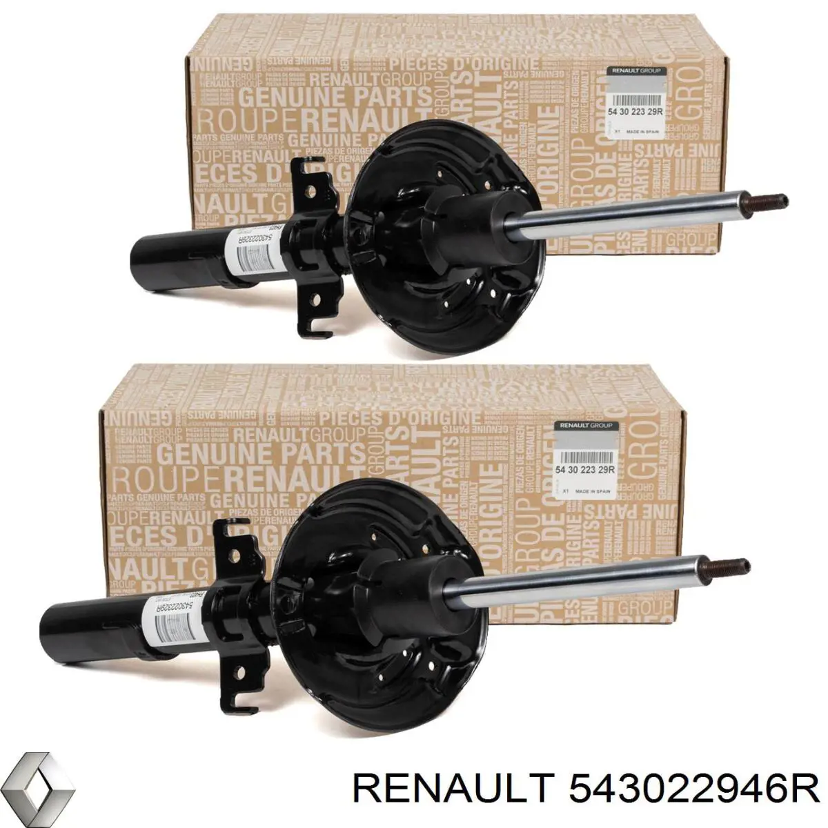 543022946R Renault (RVI) amortecedor dianteiro