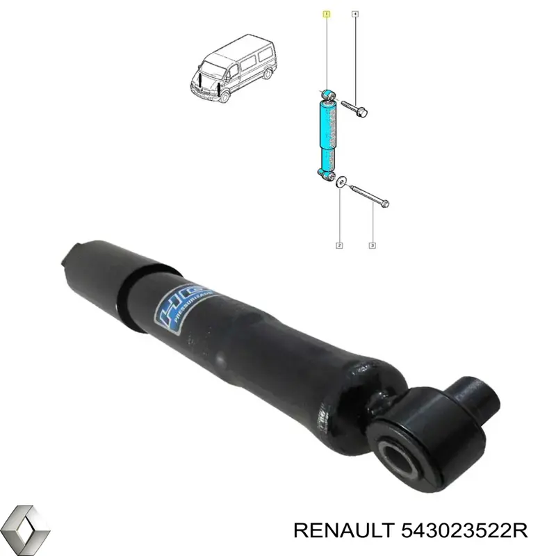 Стойка амортизатора передняя Renault (RVI) 543023522R цена, от 19.69 USD