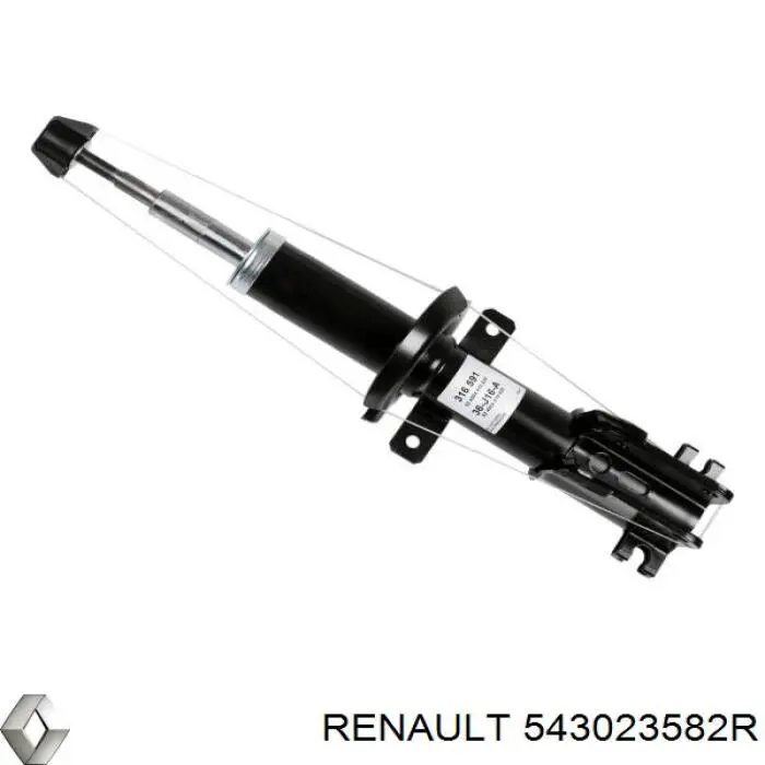 543023582R Renault (RVI) amortecedor dianteiro
