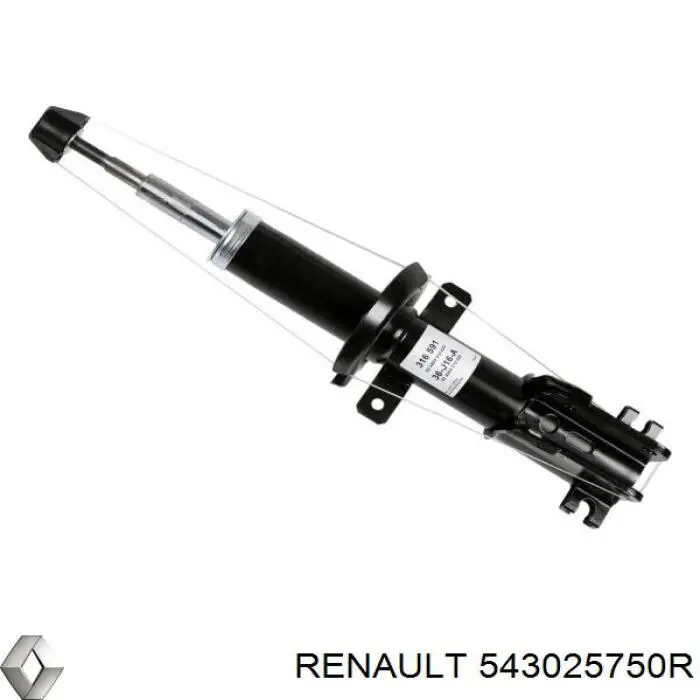 Амортизатор передний 543025750R Renault (RVI)