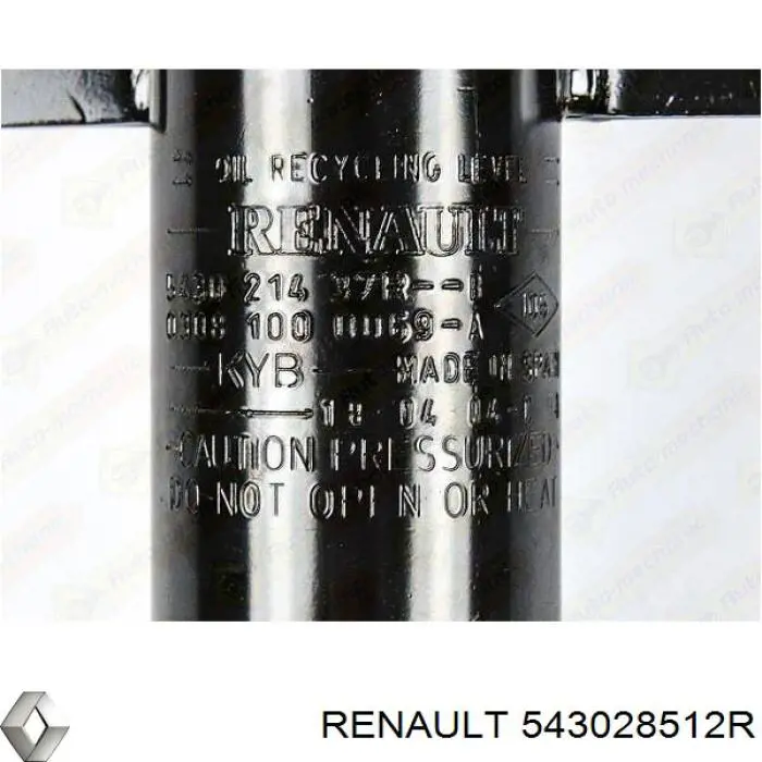 Amortiguador delantero 543028512R Renault (RVI)