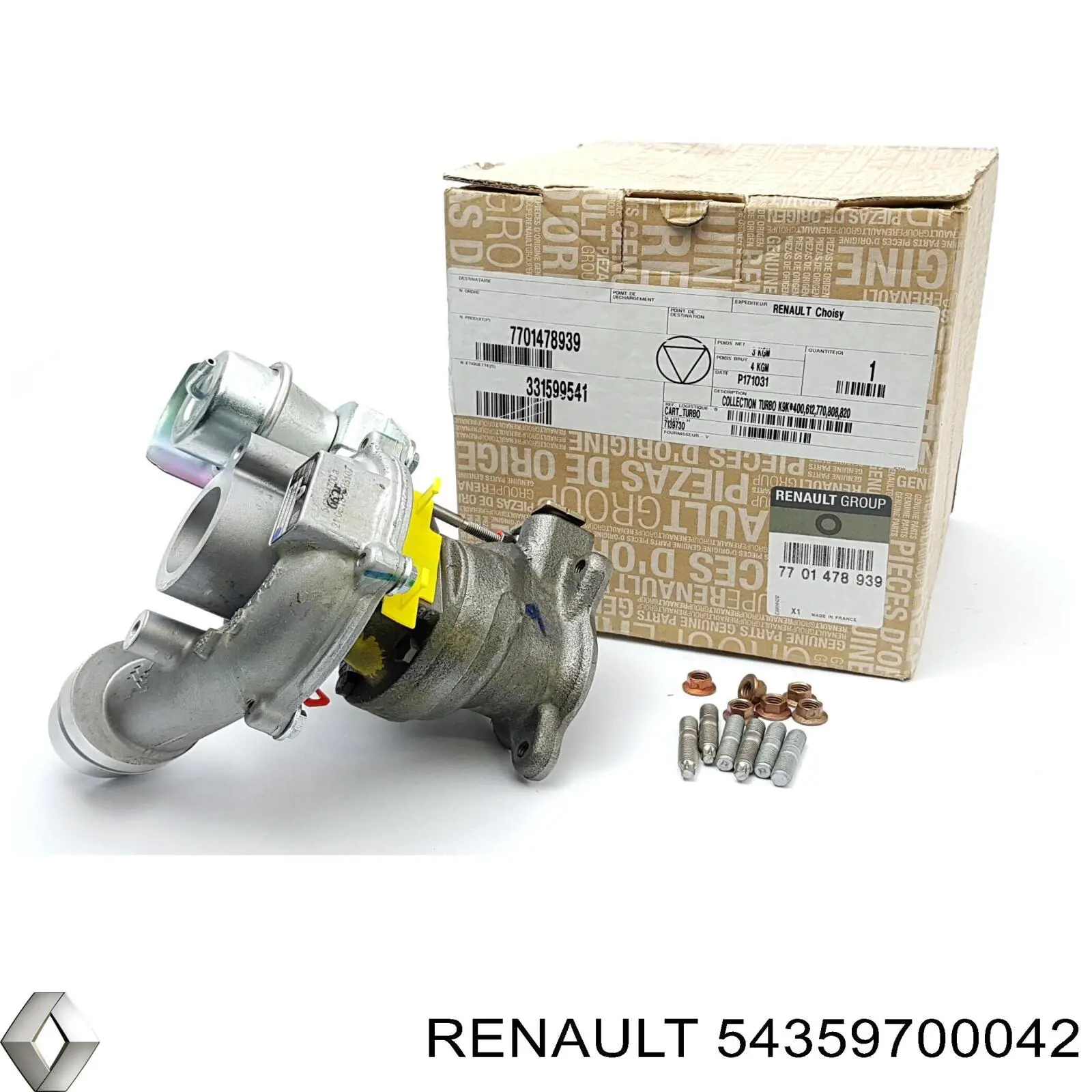 Купить 54359700042 Renault (RVI) Турбоком