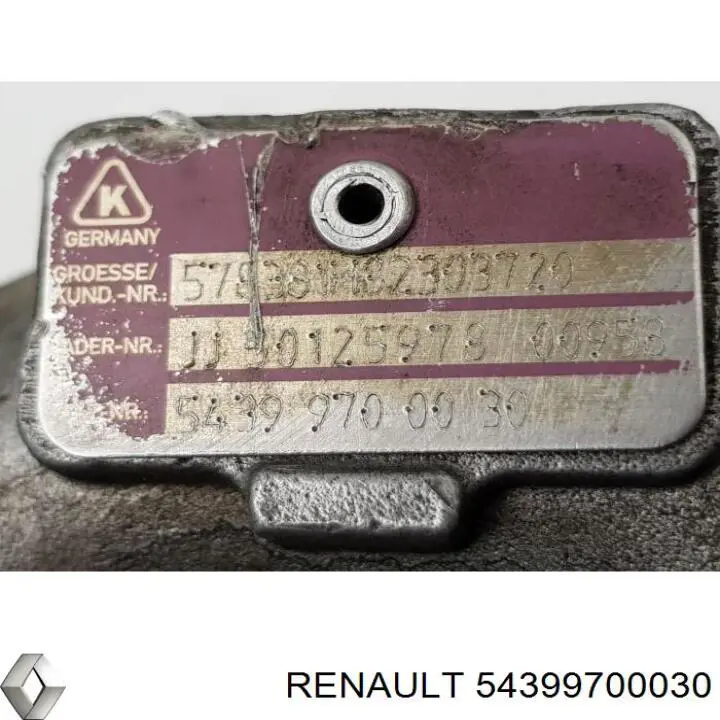 Купить 54399700030 Renault (RVI) Турбоком