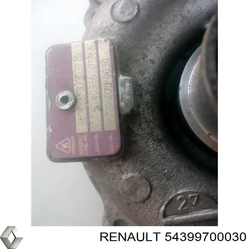 54399700030 Renault (RVI) турбина