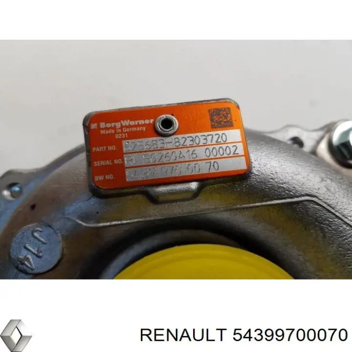 Турбонагнетатель Renault (RVI) 54399700070 цена, от 163.47 USD