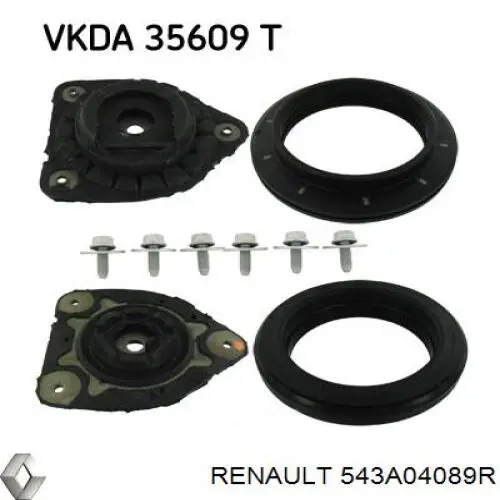543A04089R Renault (RVI) Подушка амортизатора переднего