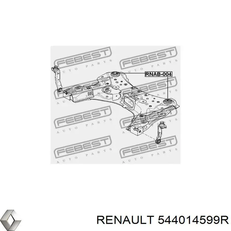 544014599R Renault (RVI) viga de suspensão dianteira (plataforma veicular)