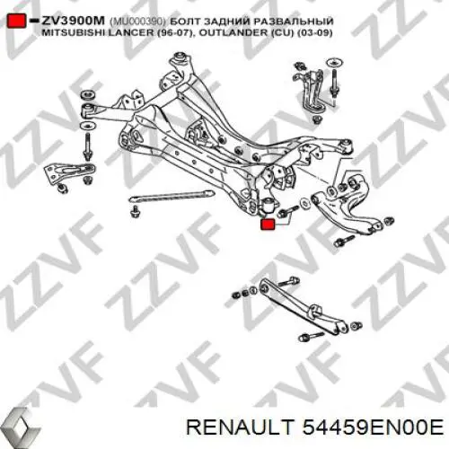 Болт крепления передней балки Febest 0498002PCS2