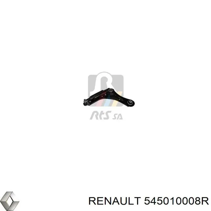 545010008R Renault (RVI) braço oscilante inferior esquerdo de suspensão dianteira