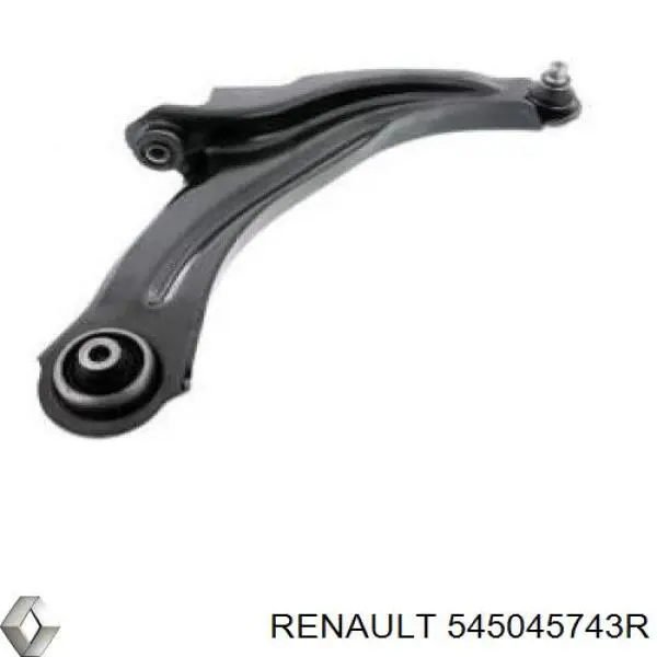 545045743R Renault (RVI) braço oscilante inferior direito de suspensão dianteira
