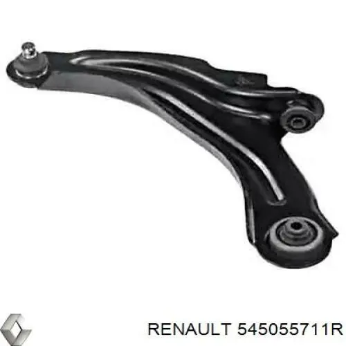 545055711R Renault (RVI) braço oscilante inferior esquerdo de suspensão dianteira