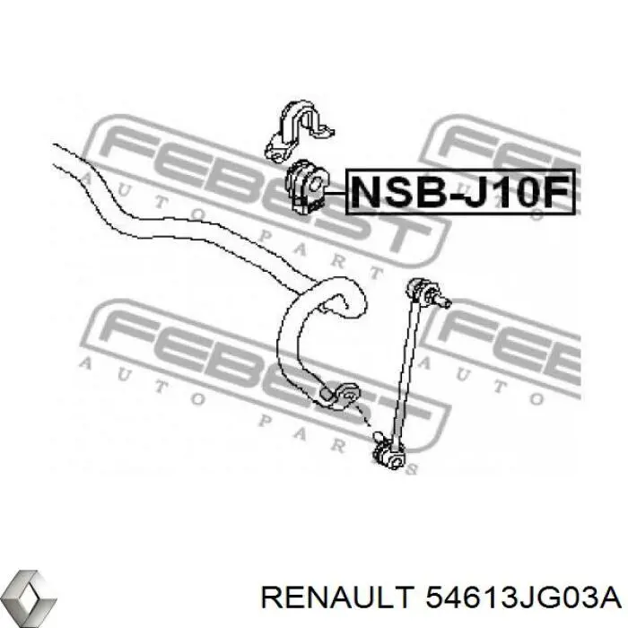 Compre 54613JG03A Renault (RVI) Bucha de estabilizador dianteiro