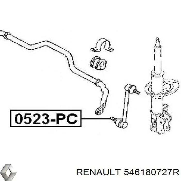 Стойка переднего стабилизатора 546180727R Renault (RVI)