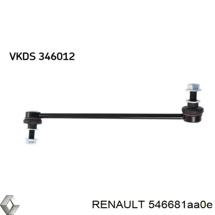 Стойка стабилизатора переднего левая Renault (RVI) 546681AA0E