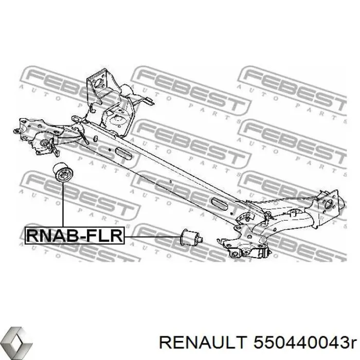 Сайлентблок задней балки (подрамника) Renault (RVI) 550440043R