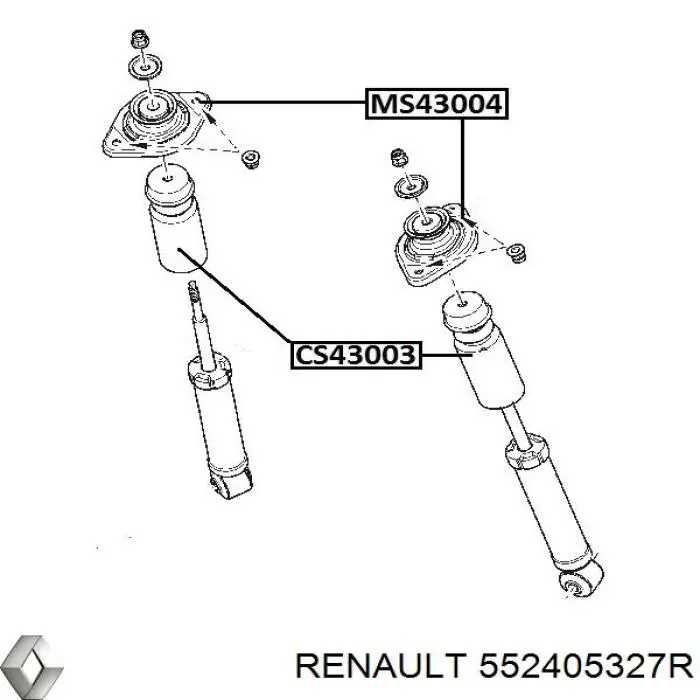 Купить 552405327R Renault (RVI) Отбойник амортизатора заднего