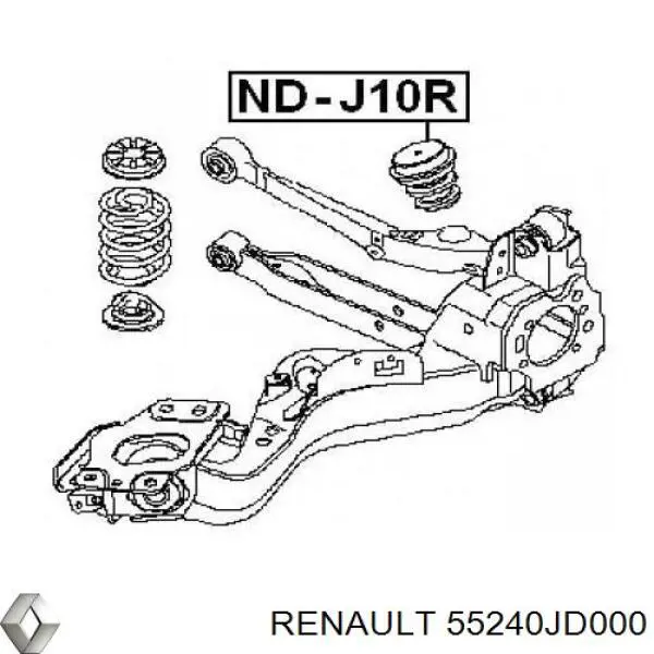 Буфер (отбойник) амортизатора заднего 55240JD000 Renault (RVI)