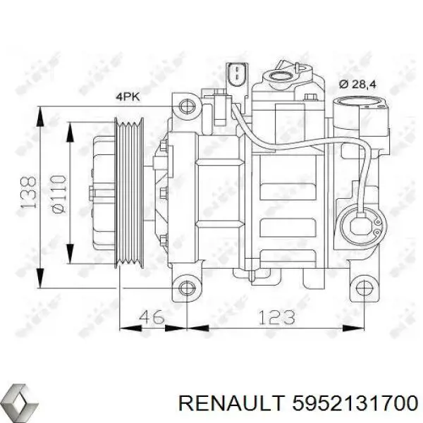 Конденсатор кондиционера Renault (RVI) 5952131700 цена, от 123.85 USD