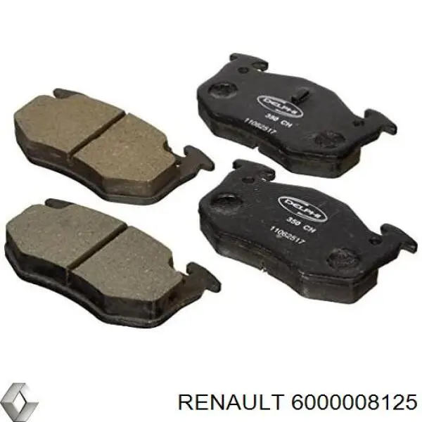 Передние тормозные колодки 6000008125 Renault (RVI)