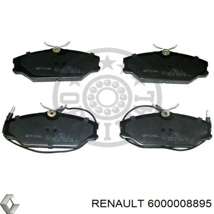 6000008895 Renault (RVI) колодки тормозные передние дисковые