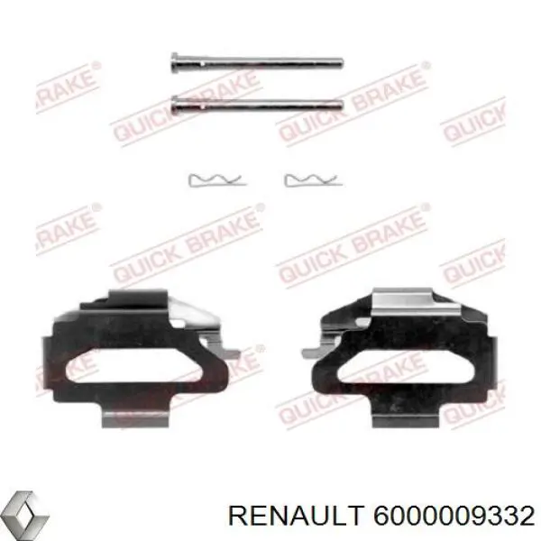 6000009332 Renault (RVI) колодки тормозные передние дисковые