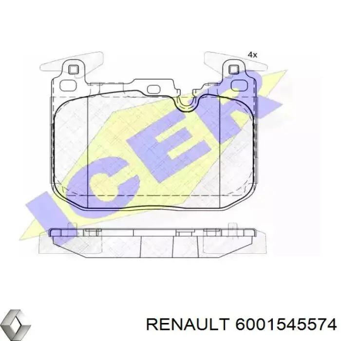 6001545574 Renault (RVI) suporte do freio dianteiro direito