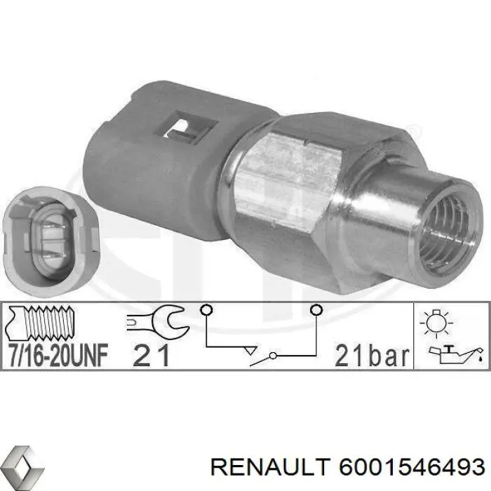 Датчик насоса гидроусилителя 6001546493 Renault (RVI)