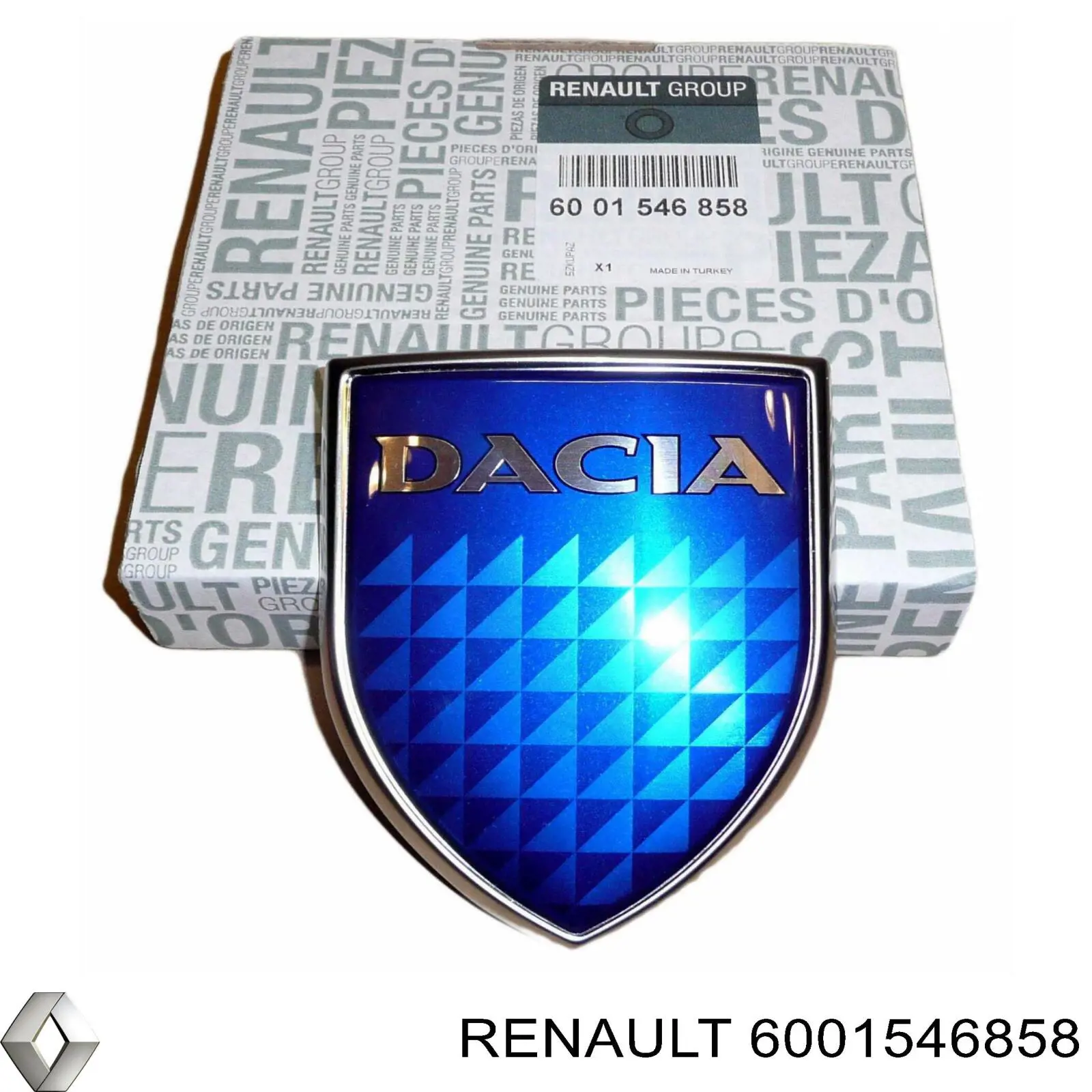 6001546858 Renault (RVI) emblema da capota