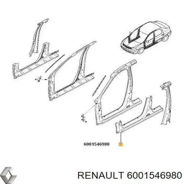6001546980 Renault (RVI) acesso externo esquerdo