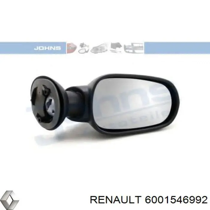 Правое зеркало 6001546992 Renault (RVI)
