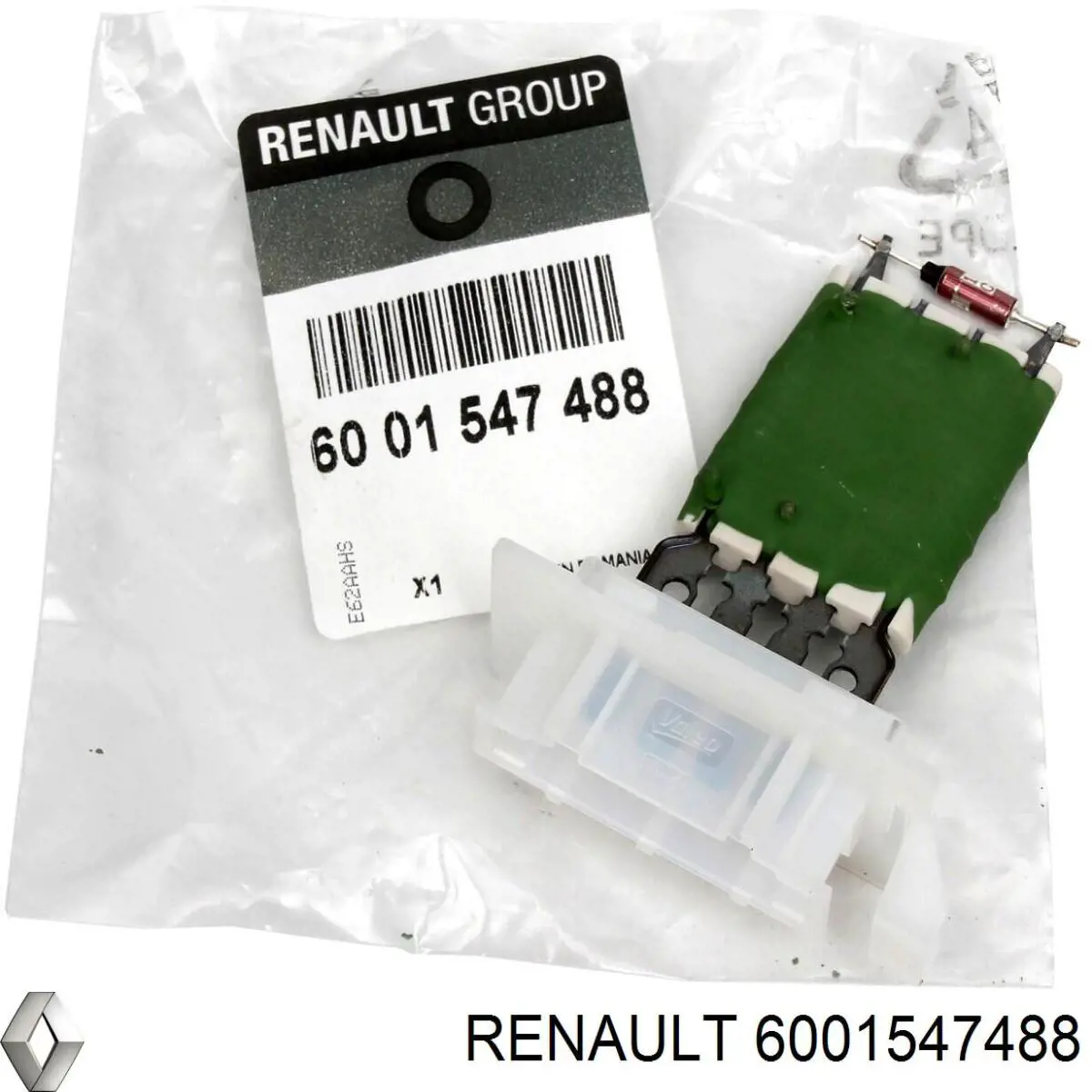 Резистор (сопротивление) вентилятора печки (отопителя салона) RENAULT 6001547488