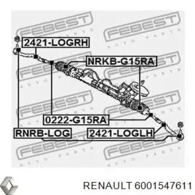 Рулевой наконечник 6001547611 Renault (RVI)