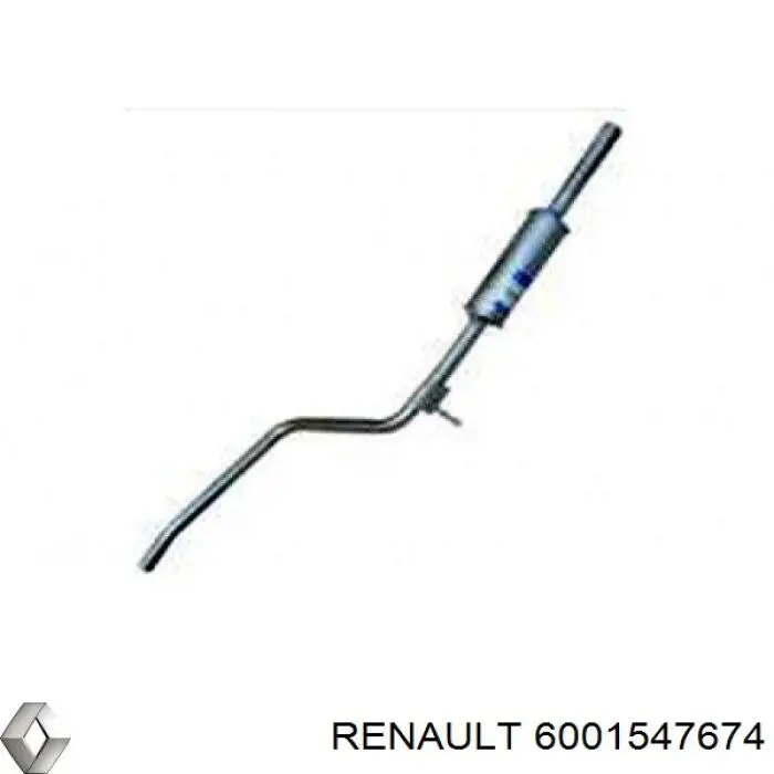 Silenciador del medio 6001547674 Renault (RVI)